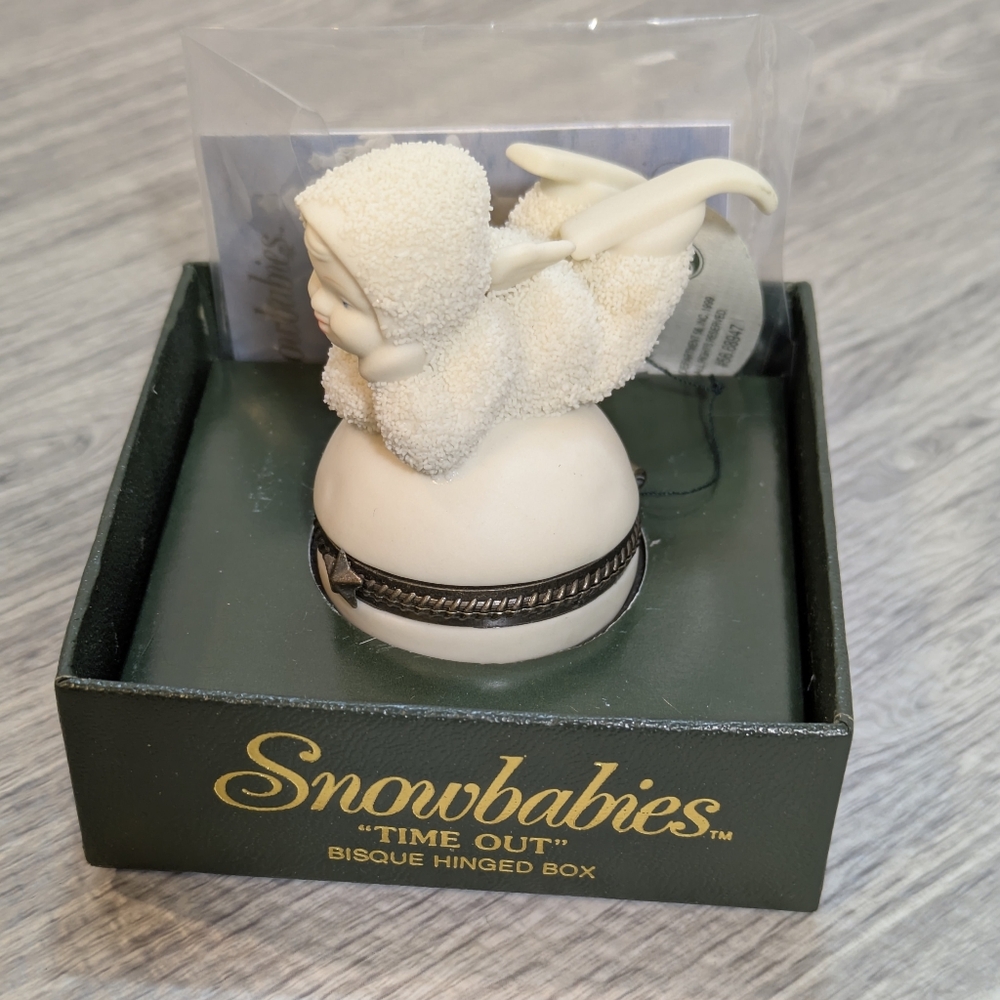 Dept. 56 Snowbabies "Time Out" Bisque Hinged Box #68947, original‎ box Christmas
